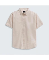Vustra Men's Linen Fabric Short Sleeve Shirt
