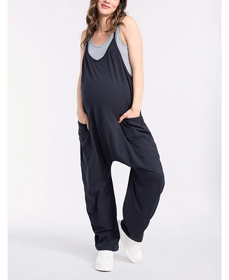 Motherhood Maternity Sleeveless Relaxed Fit Jumpsuit
