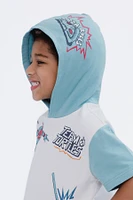 Teenage Mutant Ninja Turtles Little Boys French Terry Pullover Hoodie and Shorts Outfit Set