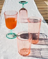 TarHong Simple Scallop Goblet Glasses, Set of 6