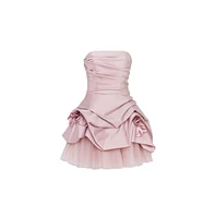 Milla Women's Rosette mini dress in misty rose