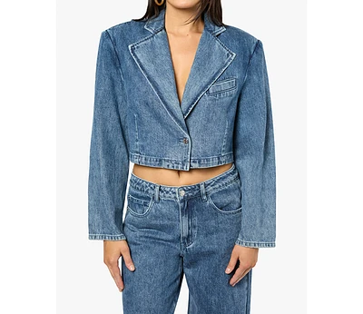 WeWoreWhat Women's Cropped Blazer Jacket