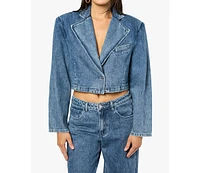 WeWoreWhat Women's Cropped Blazer Jacket