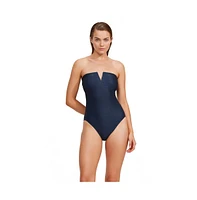 Luma Gottex Women's High End Bandeau Leg One Piece