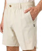 O'Neill Men's Reserve Light Check Scallop Elastic Waist Shorts