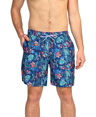 Tailorbyrd Men's Midnight Tropical Swim Shorts