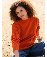 Celtic & Co. Women's Exposed Seam Crew Neck Sweater