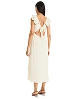 The Good Journey Women's Flutter-Sleeve Tie-Back Maxi Dress