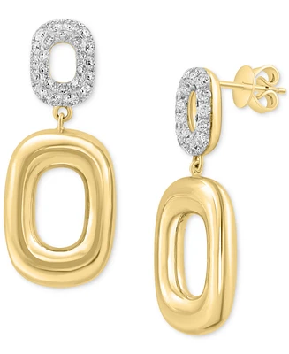 Effy Diamond Pave Geometric Drop Earrings (7/8 ct. t.w.) in 14k Gold