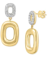 Effy Diamond Pave Geometric Drop Earrings (7/8 ct. t.w.) in 14k Gold
