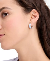kate spade new york Small Crystal Hoop Earrings, 0.65"