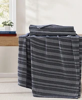 Tommy Hilfiger Harbor Stripe Cotton Yarn Dyed Blanket