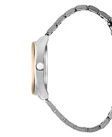 London Fog Unisex Keltic Cushion Case Two Tone Link Alloy Watch, 38mm