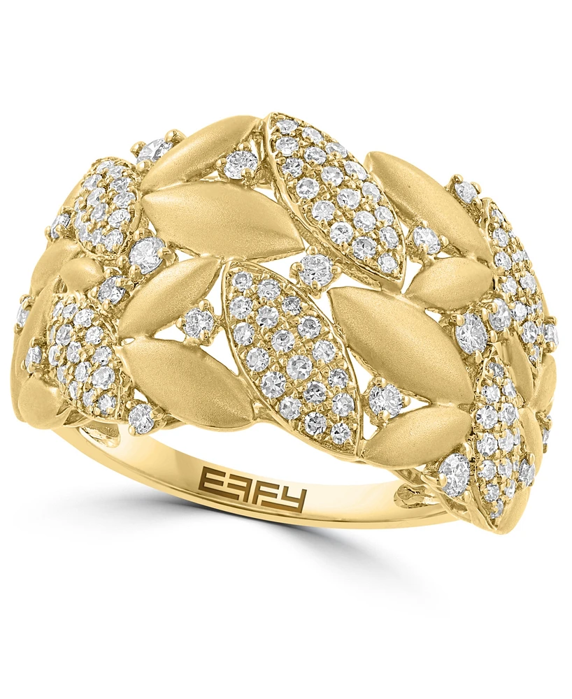 Effy Diamond & Polished Navette Cluster Ring (1/2 ct. t.w.) in 14k Gold