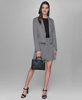 Karl Lagerfeld Paris Womens Sleeveless Top One Button Blazer Pleated Mini Skirt