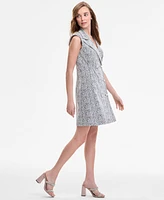 Karl Lagerfeld Paris Women's Abstract Jaquard Knit Dress