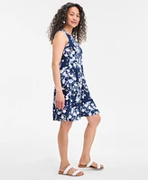 Style & Co Petite Floral-Print Sleeveless Flip Flop Dress, Exclusively at Macy's