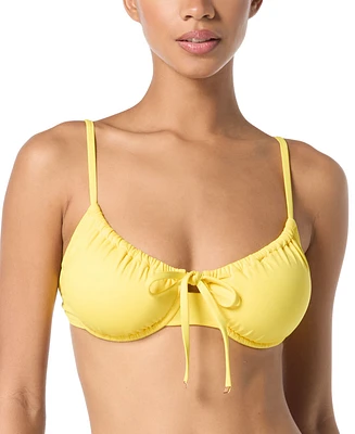 Kate Spade Women's Cinched-Front Underwired Bikini Top, Exclusively at Macy's