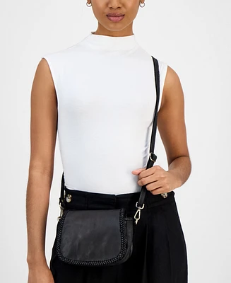 Bolsa Nova Handbags Naples Small Leather Saddle Bag