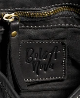 Bolsa Nova Handbags Naples Small Leather Saddle Bag