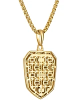 Bulova Men's Our Lady of Guadalupe Two-Tone Sterling Silver Pendant Necklace, 24" + 2" extender