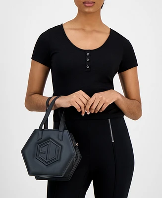 Eumelanin Hexagonal Leather Small Crossbody Bag