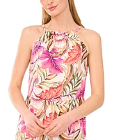 CeCe Women's Printed Floral Halter Maxi Dress