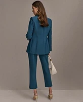 Donna Karan New York Womens Button Sleeve Blazer Slim Leg Ankle Pants Regular Petite