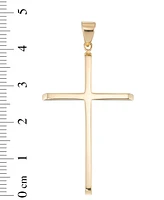 High Polished Classic Cross Pendant in 10k Gold