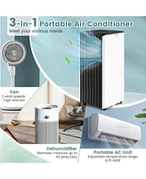 Gymax 8000 Btu Ashrae Portable Air Conditioner 3-in-1 Ac Unit w/ Cool Dehum Fan Sleep Mode
