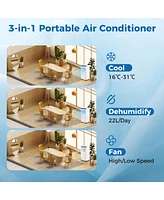 Gymax 8000 Btu Portable Air Conditioner 3 in 1 Floor Ac Unit w/ Fan & Dehumidifier Quiet Air Cooler