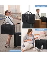 Urtala Travel Duffle Bag for Men, Weekender Women with Toiletry Bag, Carry On Overnight 17.3 inch Laptop Compartment (Black)