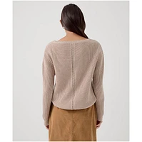 Pact Women's Organic Cotton Luxe Knit Boatneck Sweater