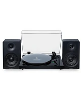 Fluance RT81+ Elite HiFi Vinyl Turntable (White) and Ai41 Powered Bookshelf Speakers (Lucky Bamboo) Bundle: High Fidelity Sound, Integrated Amplifier,