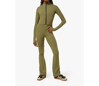 WeWoreWhat Women's Cropped Active Zip-up Jacket