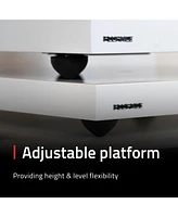 Fluance IB40 Turntable Isolation Base Anti-Vibration Wood Platform for Enhanced Sound Clarity and Superior Damping with Height Adjustable Feet, Bubble