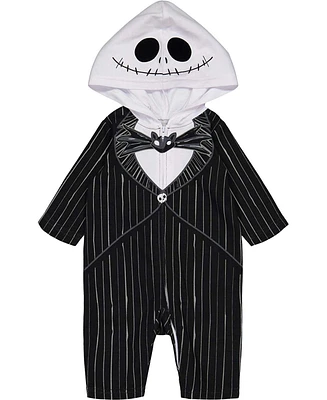 Nightmare Before Christmas Baby Boys Jack Skellington Zip Up Coverall Newborn to