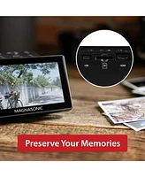 Magnasonic All-in-One 25MP Film Scanner with Large 5" Display & Hdmi, Converts 35mm/126/110/Super 8 Film & 135/126/110 Slides into Digital Photos, Bui