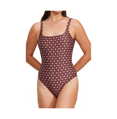 Luma Gottex Women's Vintage Charm Square Neck Tank One Piece
