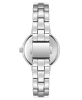Anne Klein Women's Quartz Modern White Enamel and Silver-Tone Metal Alloy Watch, 30mm