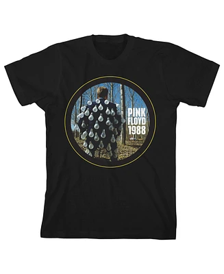 Pink Floyd Boys 1989 Delicate Sound Of Thunder Sticker Graphic Crew Neck Short Sleeve Black T-shirt-xl