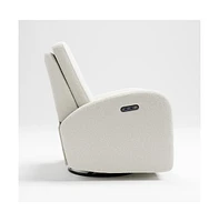 Storkcraft Santa Monica Power Recliner Swivel Glider (Ivory Boucle)
