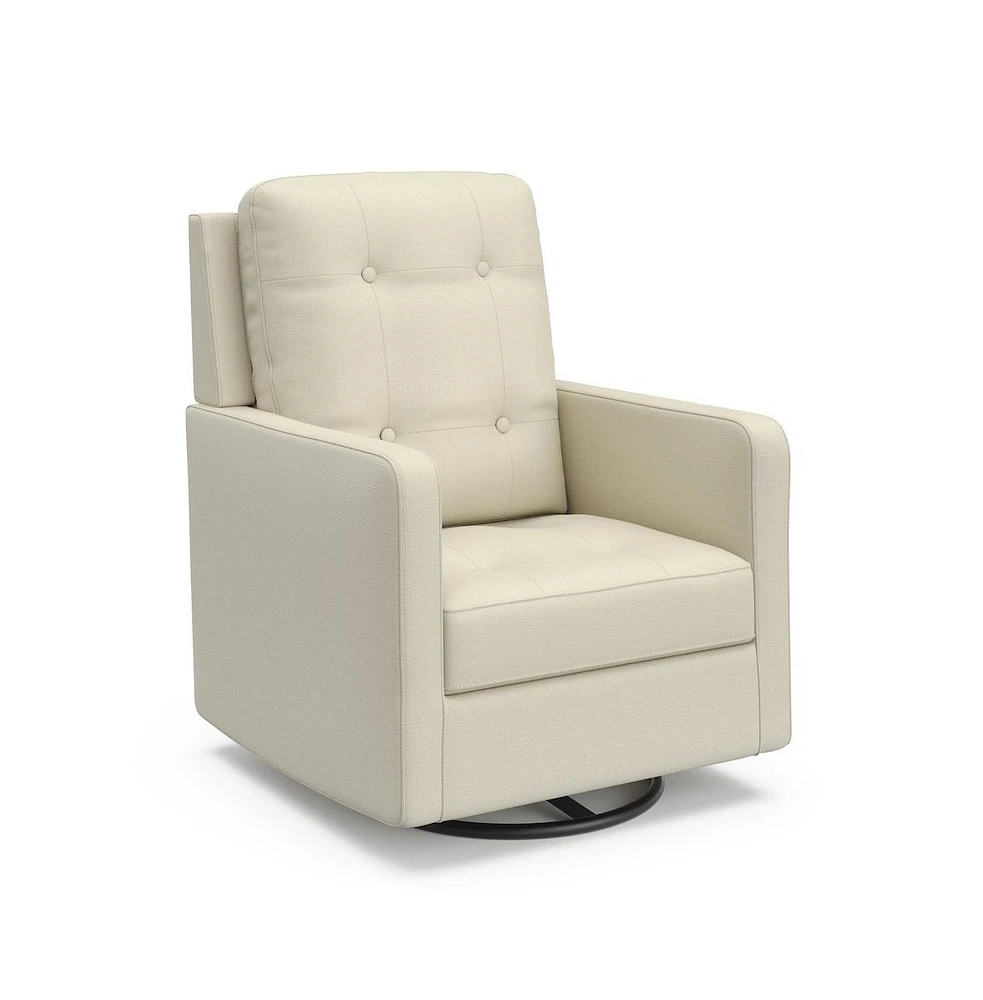 Storkcraft Beckett Upholstered Nursery Swivel Glider (Pearl)