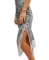 Free People Women's Party Crasher Printed Midi Slip
