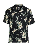 Lands' End Men's Short Sleeve Hawaiian Camp Collar Shirt