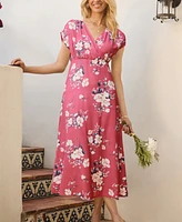 Cupshe Women's Sparkling Sunset Floral Midi Beach Dress