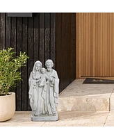 LuxenHome Off White Polyresin Holy Family 1.6-Feet Tall Statue