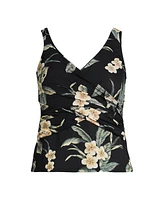 Lands' End Women's Slender Suit Wrap Tankini Top