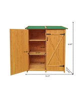 Mondawe 63.58"X 54.6"X 53.15" Wooden Shed Outdoor Storage