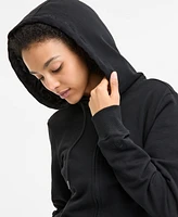 Kin Apparel Women's Cotton Zip-Front Satin-Lined Hoodie